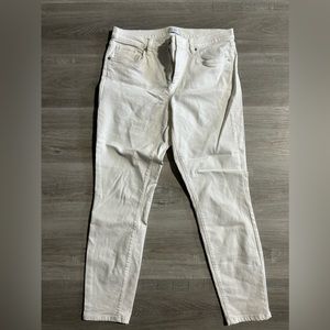 Loft Outlet White Skinny Ankle Jeans
